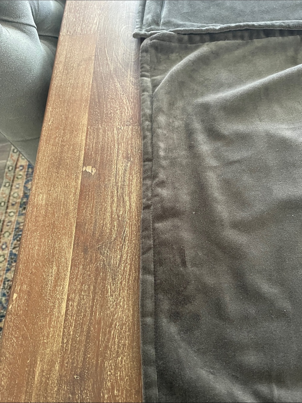 2 Crate & Barrel 20x20 grey velvet pillow covers - Picture 5 of 8